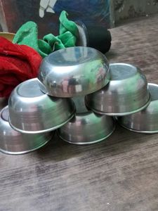 Set of 6 Stainless Steel Bowls