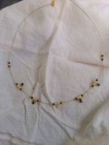 Black Polky Invisible Chain