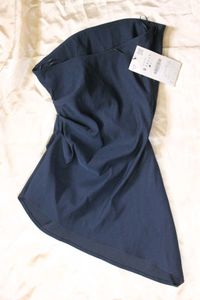 Zara Navy Blue Asymmetrical Top
