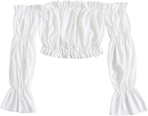 Floerns Women&#39;s Off Shoulder Long Sleeve Crop Top