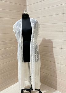 White Paisley Maxi Cover-Up