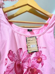 Pink Floral Crop Top