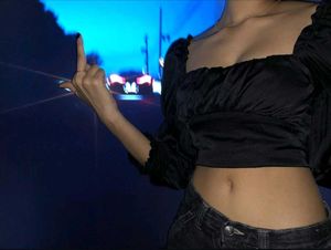 H&amp;M Black Corset Style Top
