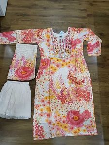 New Sharara Suit With Tag