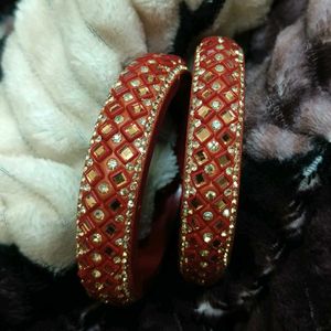 Colorful Lac Bangle Set combo of 3