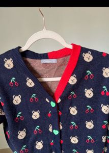 Cute Bear &amp; Cherry Cardigan