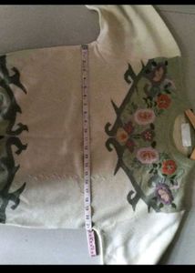 Floral Embroidered Knit Sweater