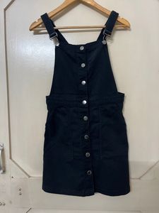 H&amp;M Dungaree Dress Pinafore Black
