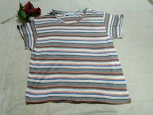 Crop  Zara Essentials Striped T-shirt