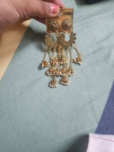 Gold Jhumka Earrings