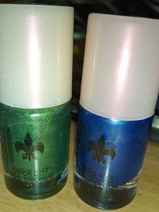 Glitter Eye Shadow With 2 Nail Paints
