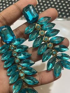 Blue Color Elegant Classy Stone Earrings