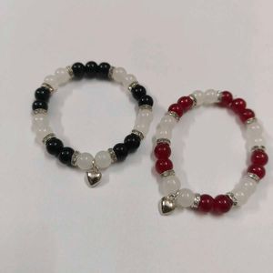 Beaded Heart Charm Bracelets