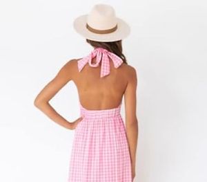 Gingham Strapless Dress