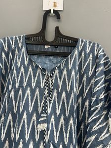 Stylish Blue Kaftan Kurta (M)