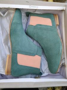 Stylish Green Chelsea leather Boots(All Sizes Avai