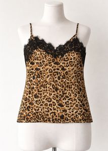 Leopard Print Cami with Lace