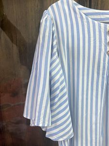 Blue Striped Top