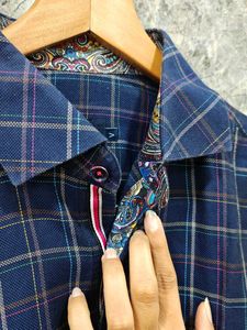 Men&#39;s Plaid Long Sleeve Button-Down Shirt