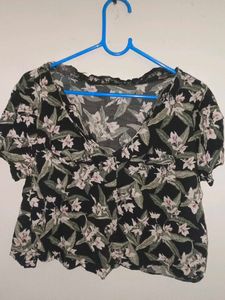 Floral Print Crop Top