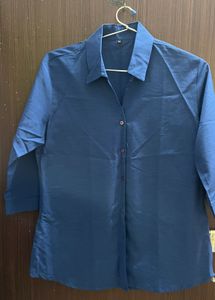 Blue 3/4 Sleeve Blouse