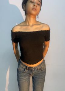 Black Off Shoulder Trendy