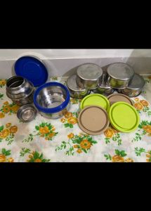 7 Steel Tiffin Boxes