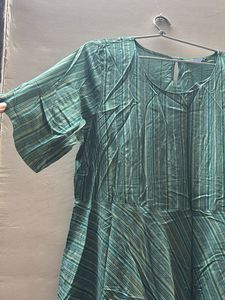 Green Striped Dress Akkriti