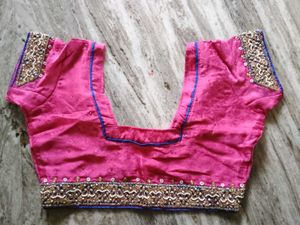 Pink Colur Heavy Work Saree For Sale