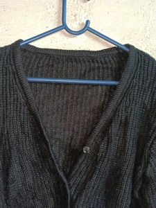 Trendy Winter Fashion Cropped Cardigan Black 🖤