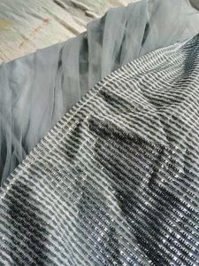 Glitter Gown Full Sleeve Coat Party Wear