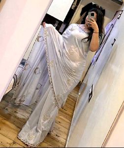 pretty Grey partywear saree