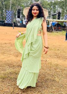 Soft Chiffon Pre Draped Saree