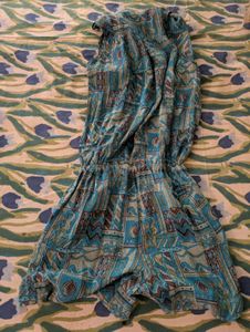 Blue Patterned Romper