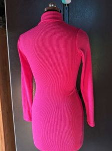 Hot Pink Mini Fitted Dress