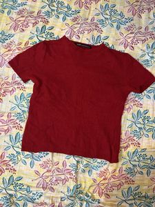 Women's Woolen Red Colour Top For Winter's