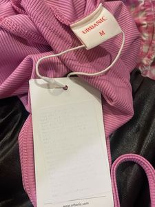 Urbanic Pink Tie Up Coord Set
