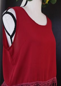 Summer Red Tassel Top