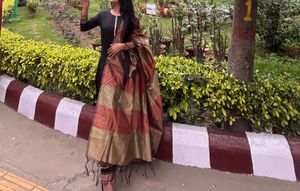 Elegant Black Kurta Set with Dupatta