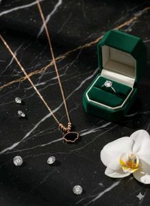 Elegant Black Clover Necklace