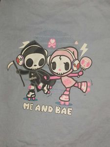 Blue Graphic Print Top