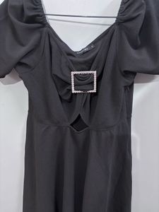 Chic Black Cutout Dress