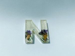 Resin Initial Keychains