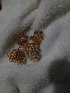 Gold-tone Jhumka Earrings