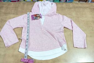 Cute Pink Hoodie Top Semi Winter