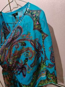 Cinched Waist Sheer Top