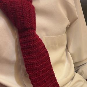Handmade crochet Red Tie
