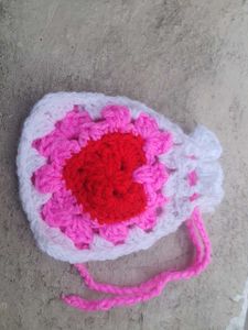 🪷Handmade Crochet Granny Square Drawstring Pouch