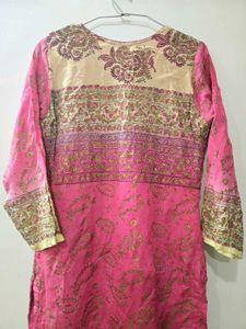 Block Print Chiffon Kurti