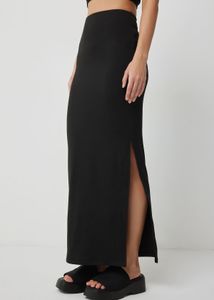 Black Maxi Skirt with Side Slit